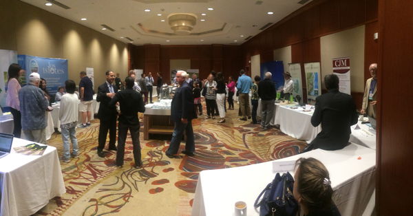 Conference attendees enjoy some refreshments