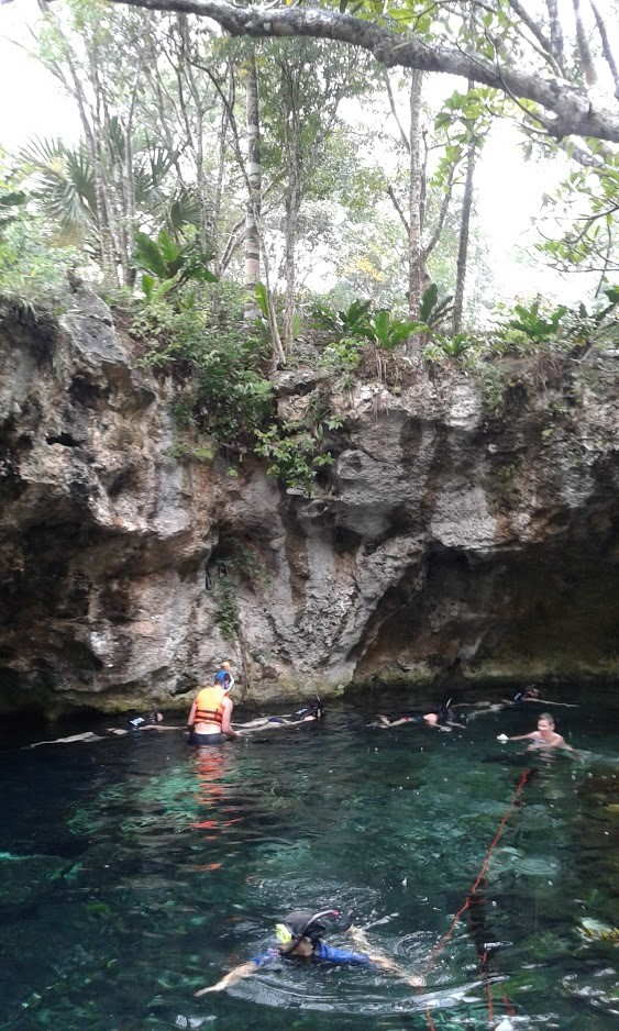 a cenote in mexico for swimming