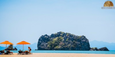 Vacationing on a beach