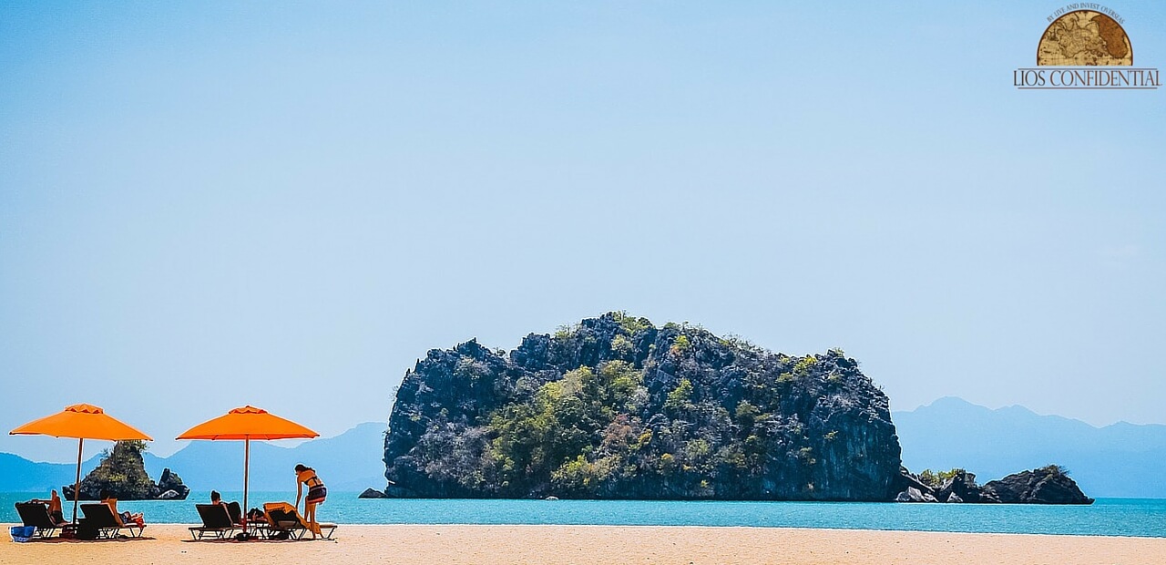 Vacationing on a beach