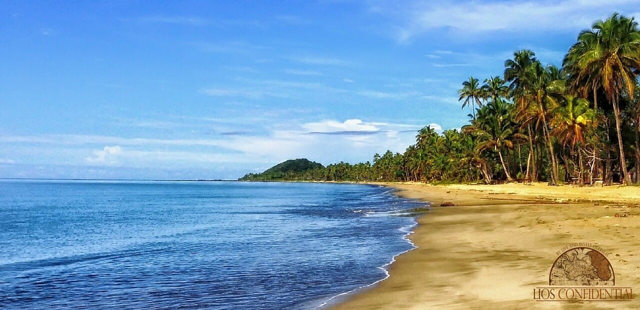 Morillo Beach shoreline in Panama