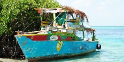 Quirky Boat With Slogans In Belize