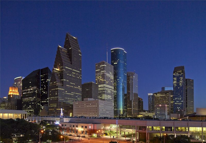 houston skyline at night