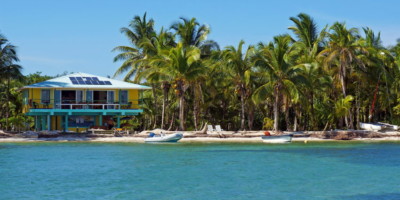 A trpoical house by the Caribbean in Bocas Del Toro, Panama