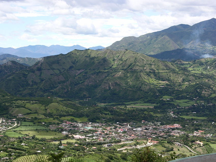 view across the valle of vilcabamba ecuador