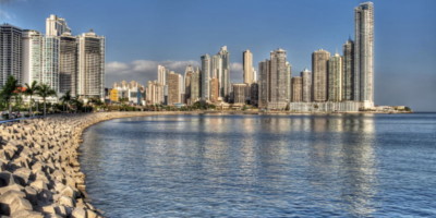 View across Panama Bay, in Panama City