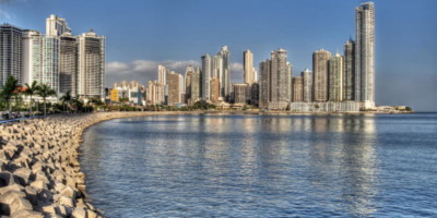 View across Panama Bay, in Panama City