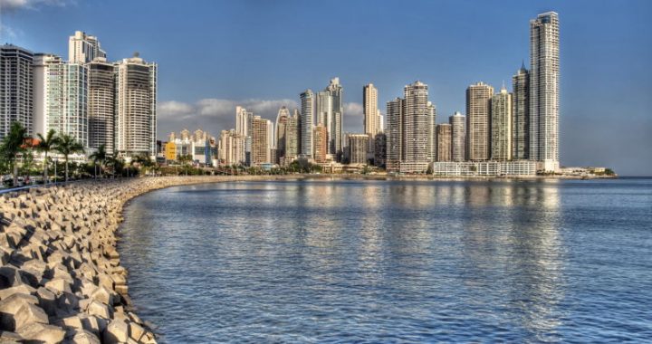 View across Panama Bay, in Panama City