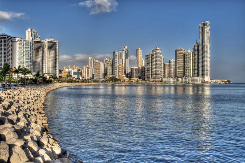 View across Panama Bay, in Panama City