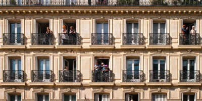 Apartment balconies in Paris