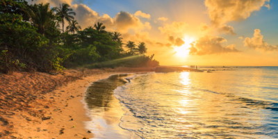 A quiet beach in Brazil at sunrise