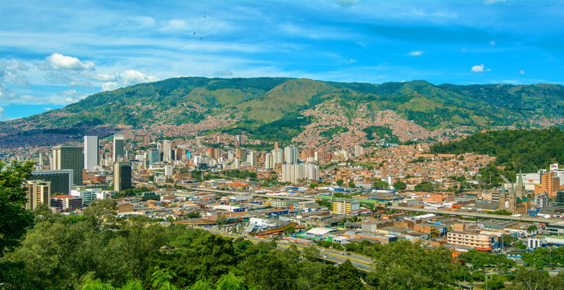 view across medellin colombia