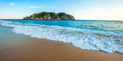 quiet beach in mexico