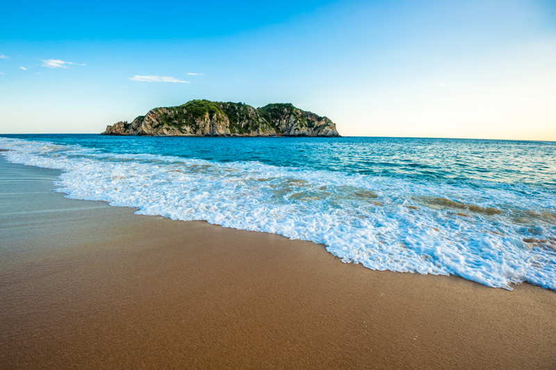 quiet beach in mexico