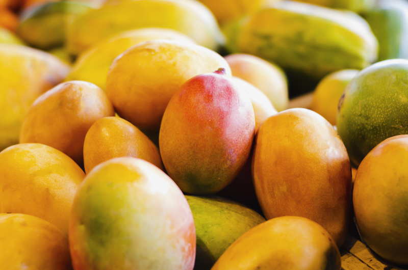tray of mangos