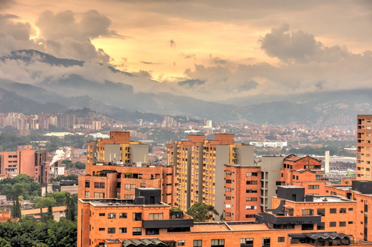 Medellin, El Poblado district cityscape