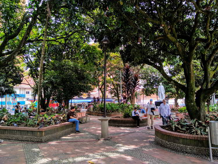 A park in Sabanetas, Medellin, Colombia