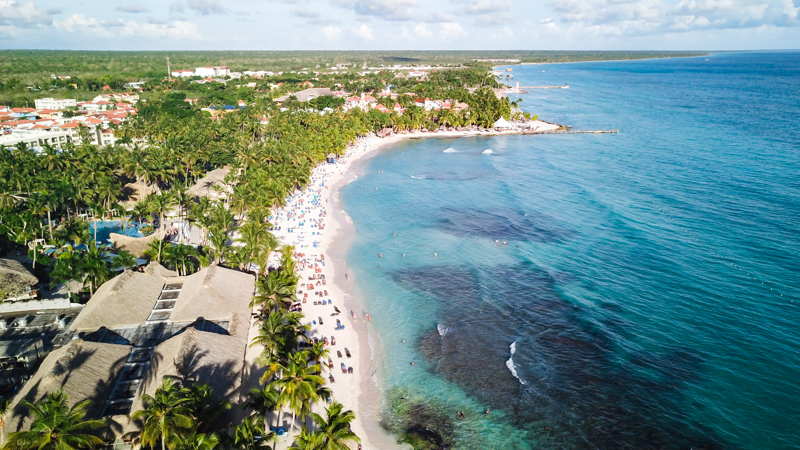tulum mexico view of the coastline
