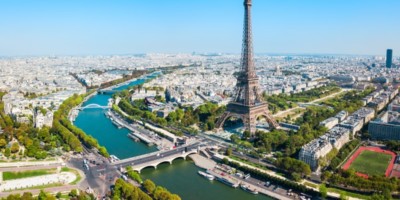 Tour Eiffel aerial view, Paris, France.