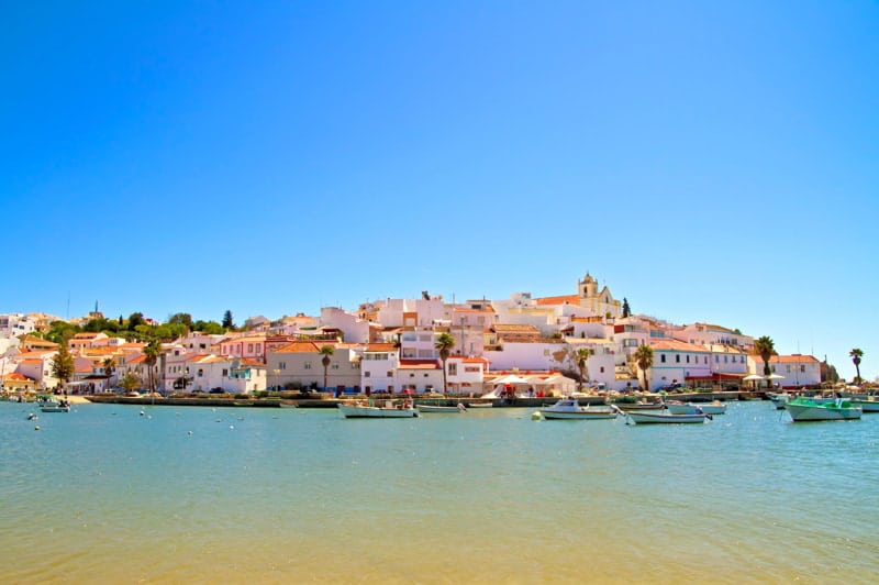 The village Ferragudo in the Algarve Portugal.