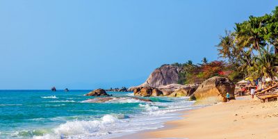 Morning on Lamai beach, Koh Samui, Thailand.