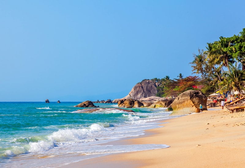 Morning on Lamai beach, Koh Samui, Thailand.