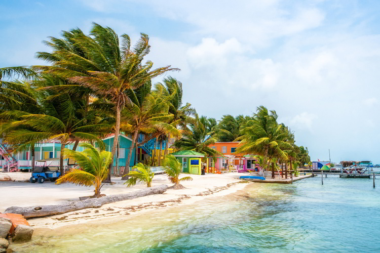 Houses in Caye Caulker, Belize