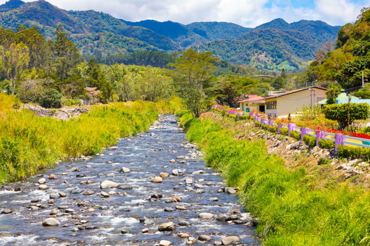 Panama Boquete Caldera river in the morning