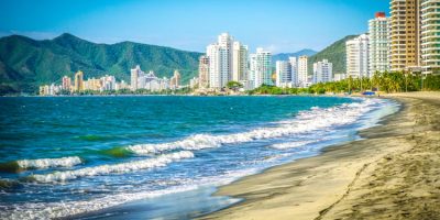 Gorgeous Salguero beach in Santa Marta, Colombia