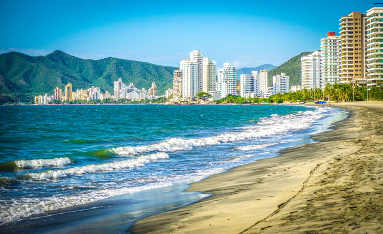 Gorgeous Salguero beach in Santa Marta, Colombia