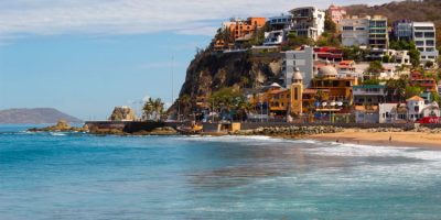 Malecon Avenue in the coastal city of Mazatlan in the state of Sinaloa