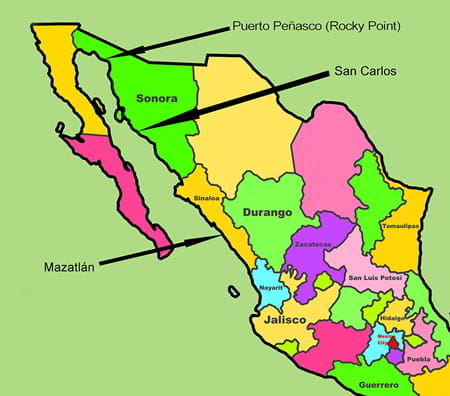 A map of Mexico