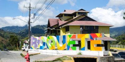 Entrance to Boquete in Chiriqui, a very popular travel destination in Panama