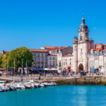 Port of La Rochelle in France on a sunny day