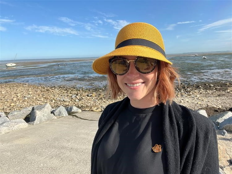 Kat Kalashian in a beach in La Rochelle, France 