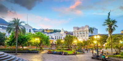 Plaza Grande in old town Quito, Ecuador 