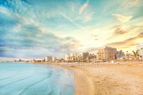 A beach in Larnaca, Cyprus