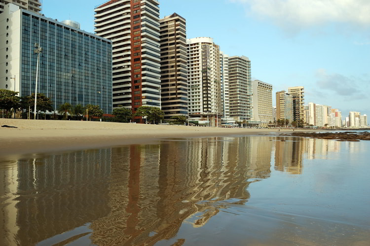 Beira Mar Beach in Fortaleza, Brazil