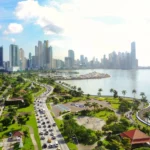 Aerial view of Panama's skyline.