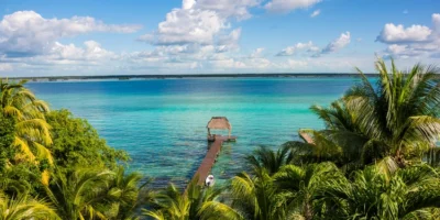 Bacalar Lake at caribbean. Quintana Roo Mexico, Riviera Maya