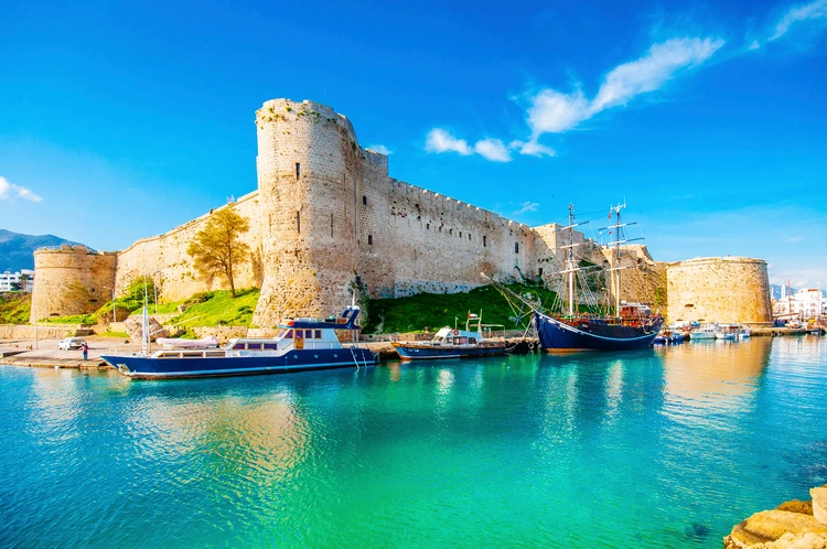 Kyrenia Castle view in Northern Cyprus. property markets