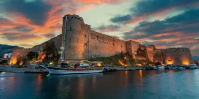 Sunset view of Northern Cyprus